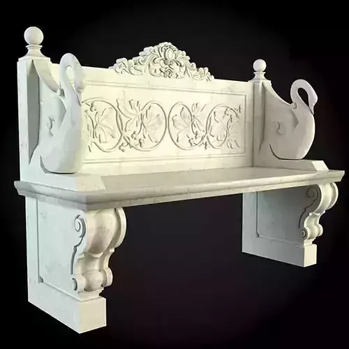 Bench swan 3D model