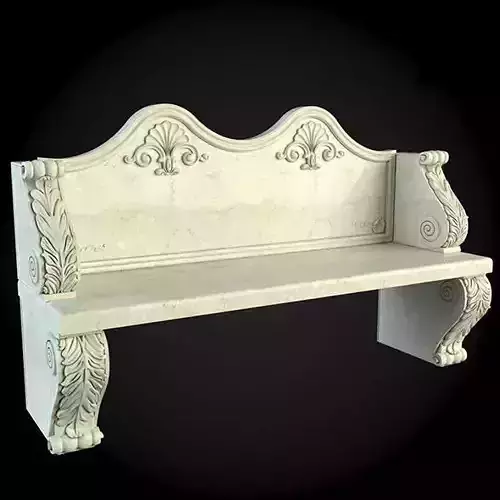 Bench stone with ornate carvings