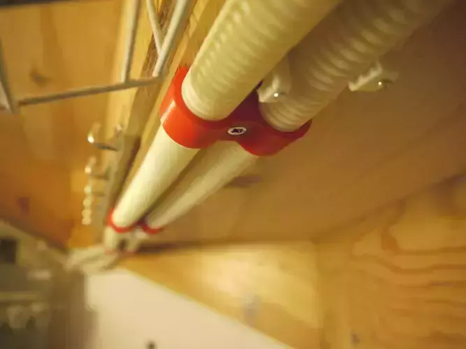 20mm PVC pipe screw clips Free 3D print model