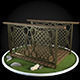 Bridge table with grass 3D model_1