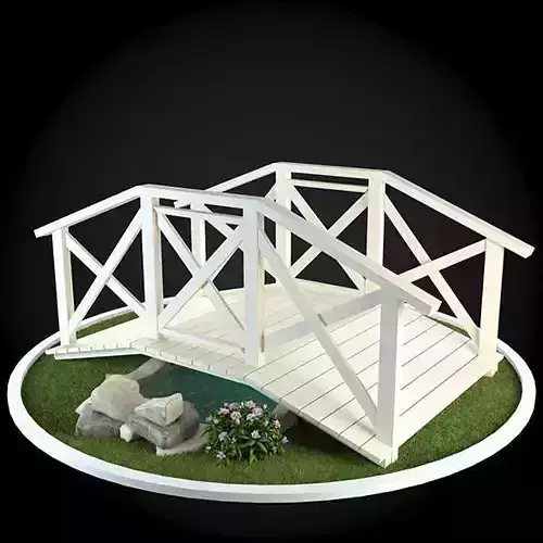 Bridge wooden 3D model