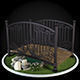 Bridge wrought iron garden gate 3D model_1