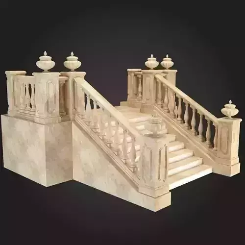 Staircase ornate marble stairway