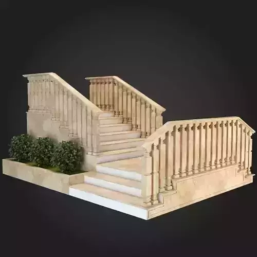 Staircase with plants