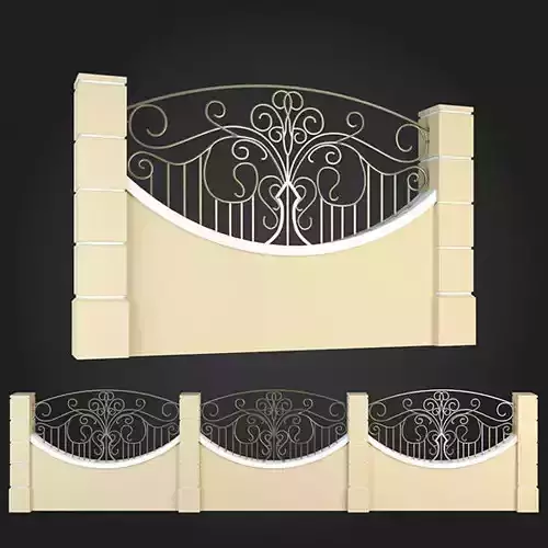 Fence wrought iron panels