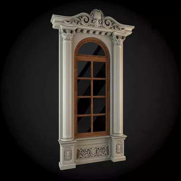 Window ornate 3D model_0