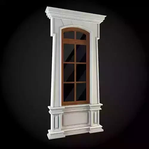 Window with wooden frame
