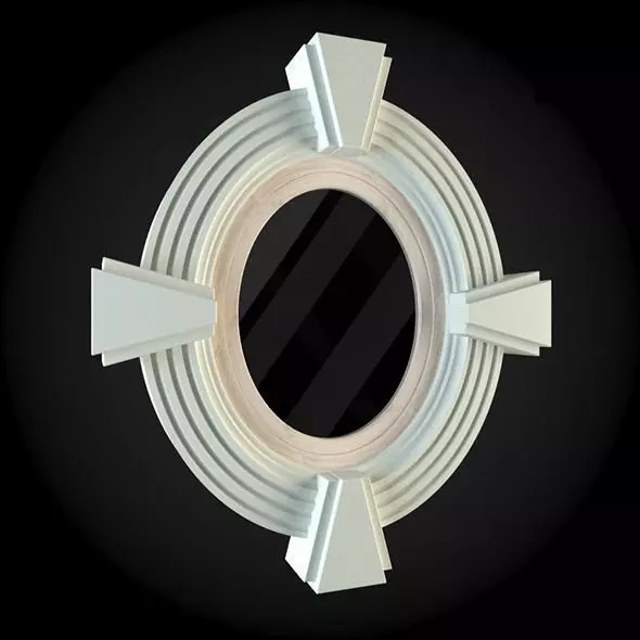 Window art deco mirror 3D model_0