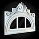Window with arches and scrolls 3D model_1