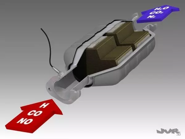Car Exhaust Catalytic Converter 3D model_0