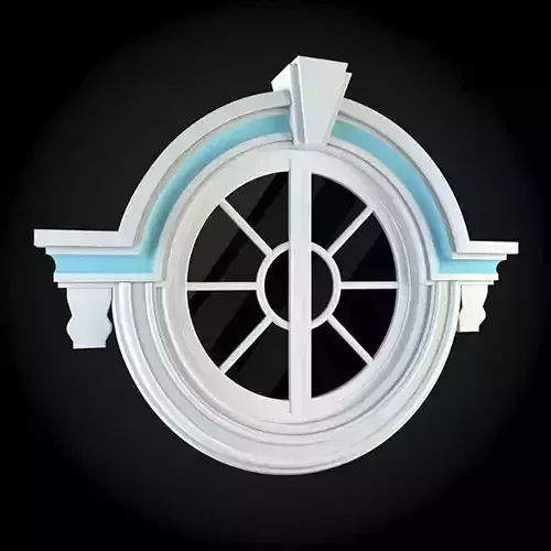 Window round with frame