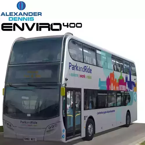Alexander Dennis Enviro 400 Park and Ride Low-poly 3D model