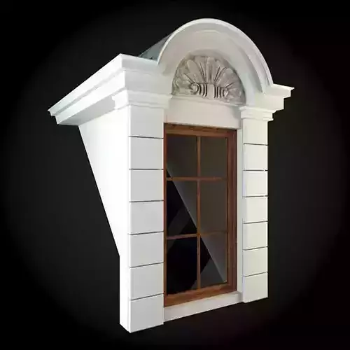 Window with wooden frame