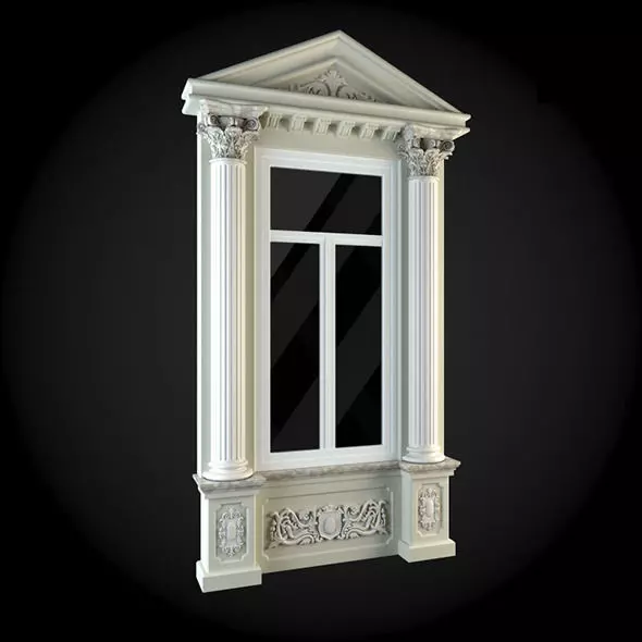 Window ornate 3D model_0