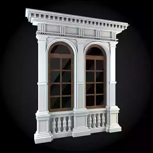 Window with arches and columns