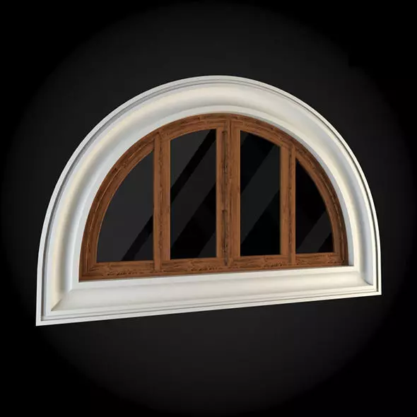 Window arched 3D model_0