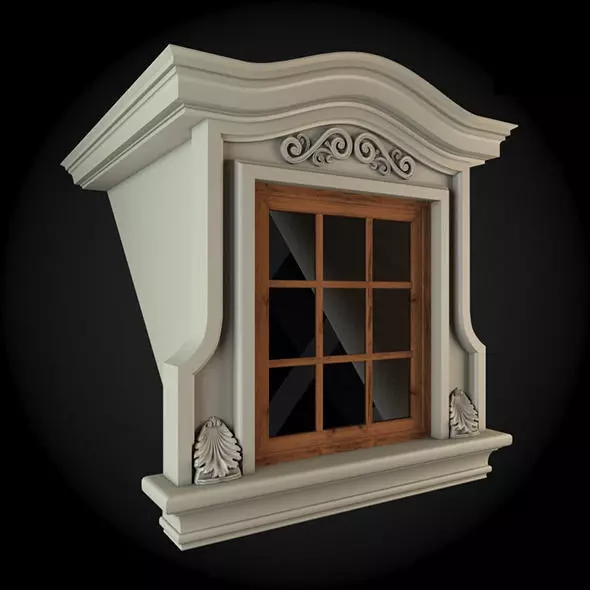 Window ornate 3D model_0
