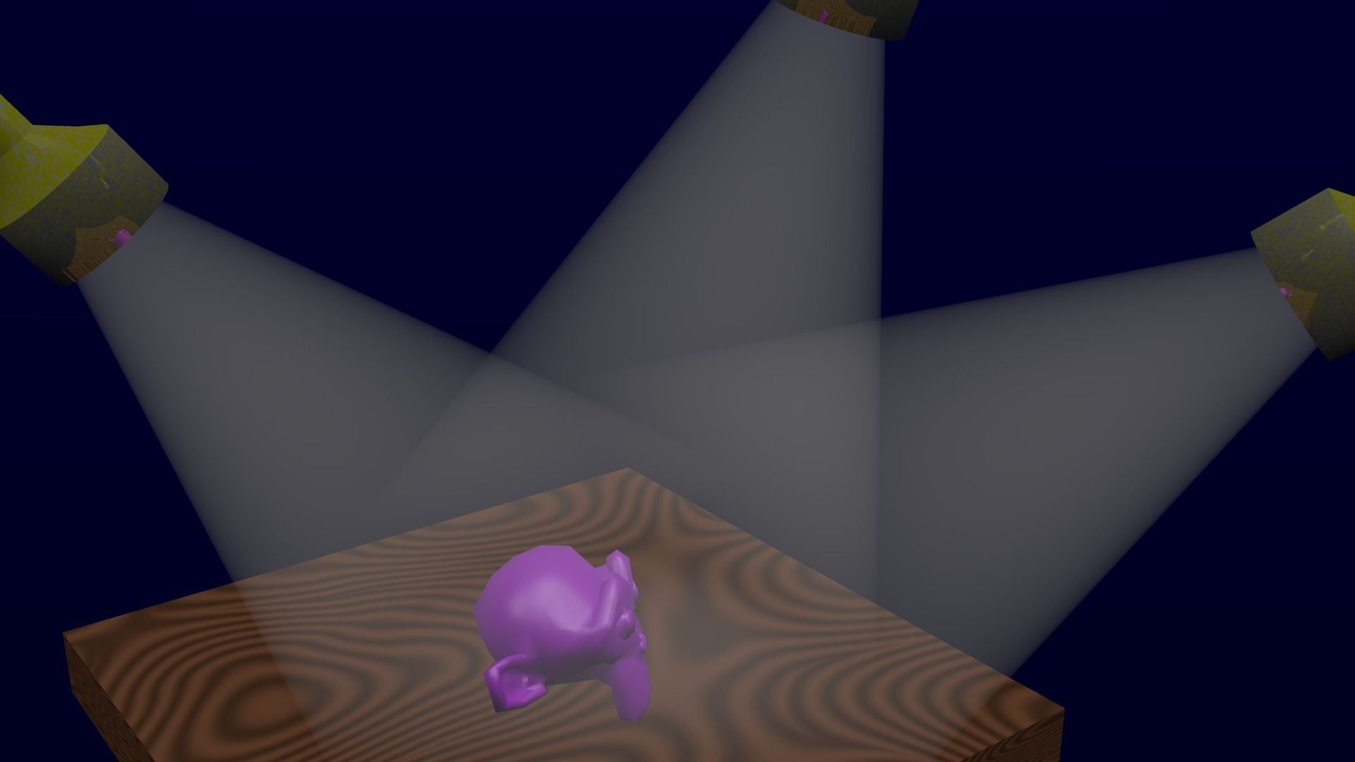 Flashlight elephant on wooden platform Free 3D model