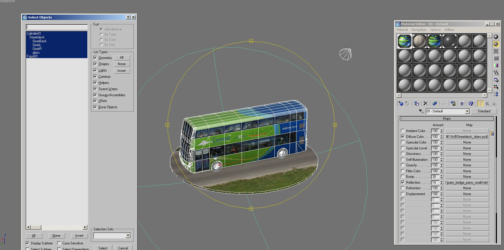 Wrightbus Streetdeck Coaster Green livery Low-poly 3D model_10