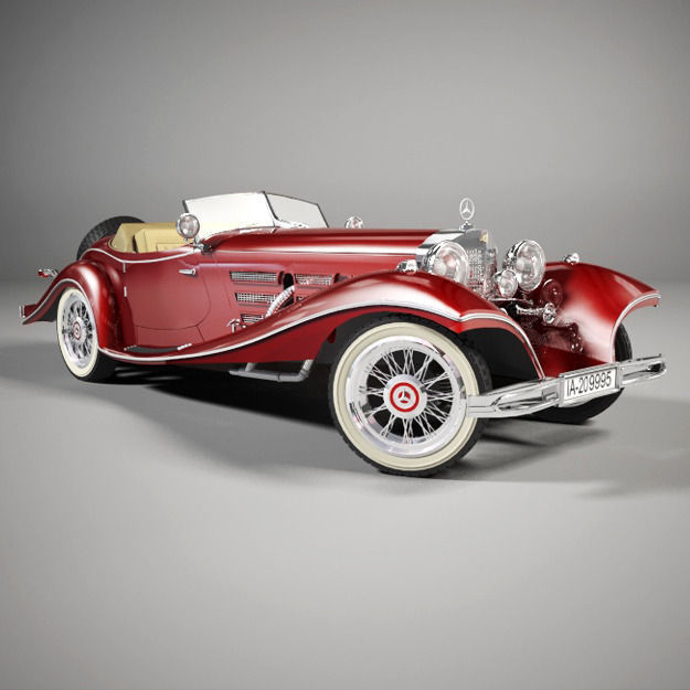 Mercedes-Benz 500K Roadster 3D model_3