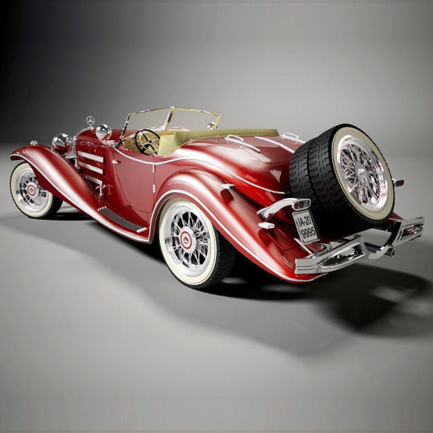 Mercedes-Benz 500K Roadster 3D model_7
