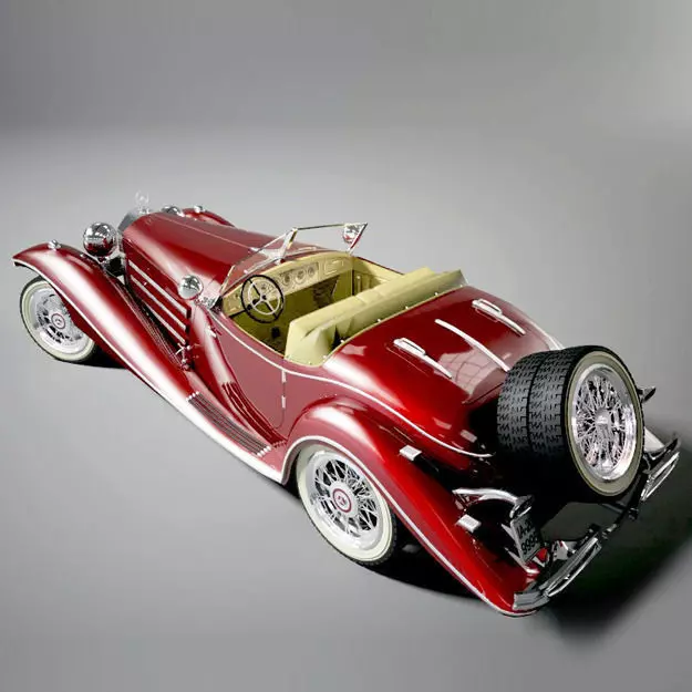 Mercedes-Benz 500K Roadster 3D model_0