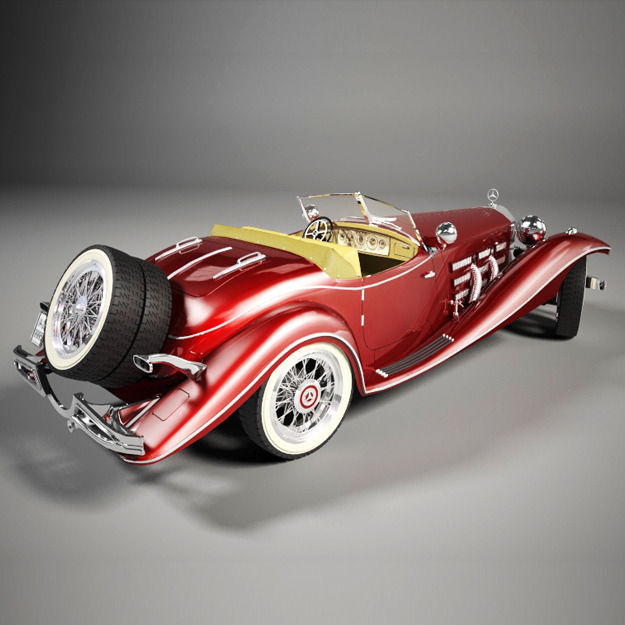 Mercedes-Benz 500K Roadster 3D model_4
