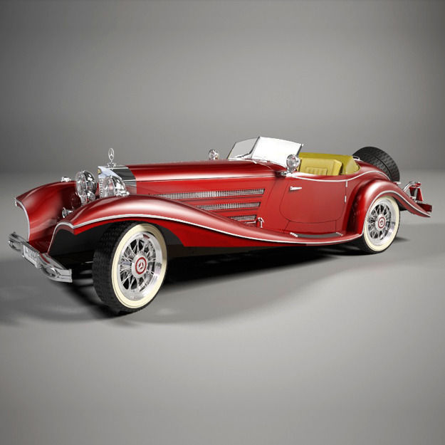 Mercedes-Benz 500K Roadster 3D model_8