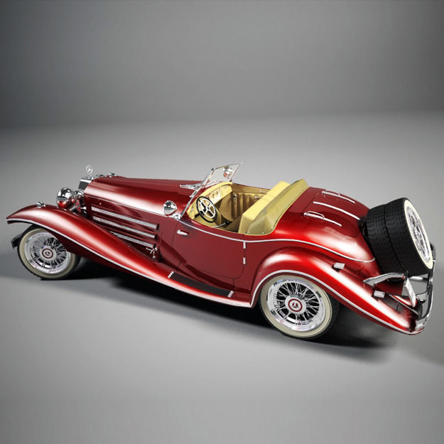 Mercedes-Benz 500K Roadster 3D model_11