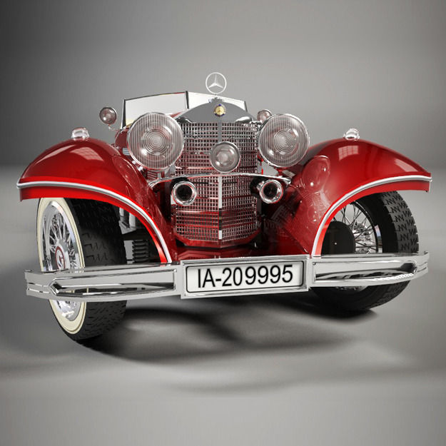 Mercedes-Benz 500K Roadster 3D model_2