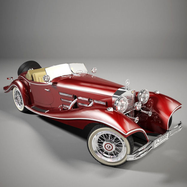 Mercedes-Benz 500K Roadster 3D model_10