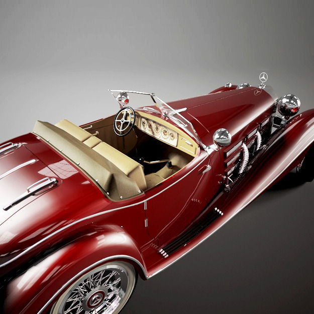 Mercedes-Benz 500K Roadster 3D model_5