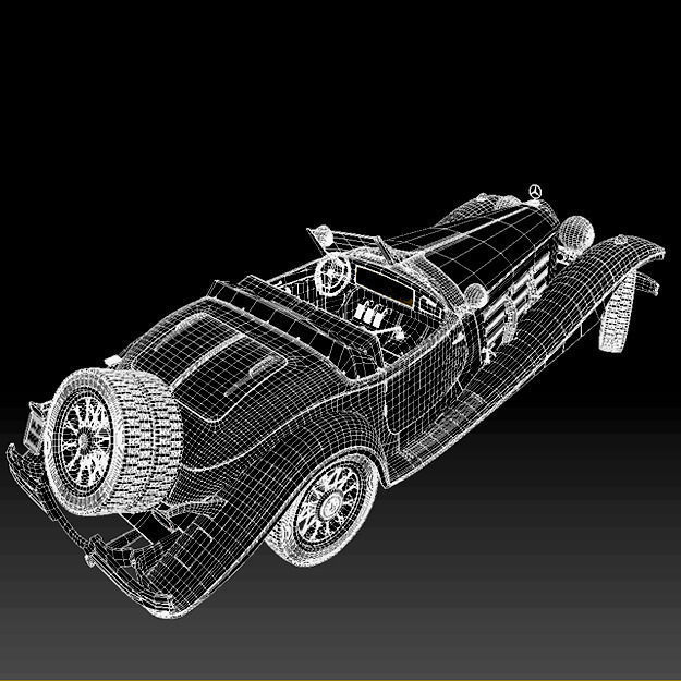 Mercedes-Benz 500K Roadster 3D model_13
