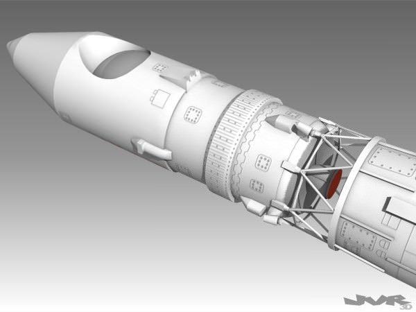 Vostok 1 Space Rocket 3D model_8