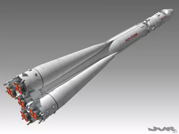 Vostok 1 Space Rocket 3D model_0