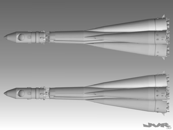 Vostok 1 Space Rocket 3D model_5