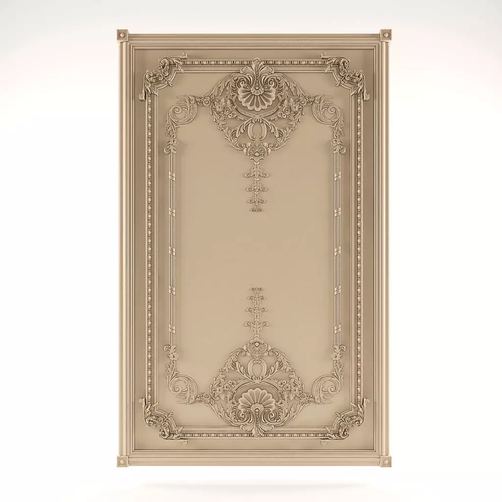 Classic Wall Panel 1 3D model_0