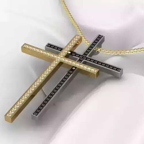 MFS cross pendant with diamonds