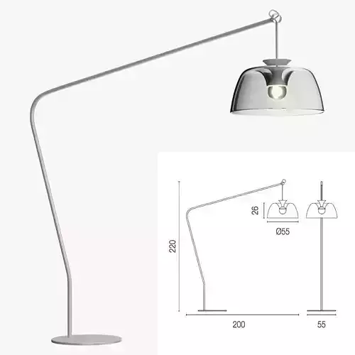 Calligaris arpege floor lamp 3D model