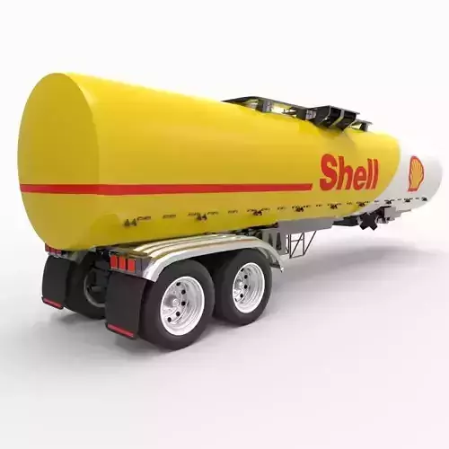 Shell Tanker Low-poly 3D model