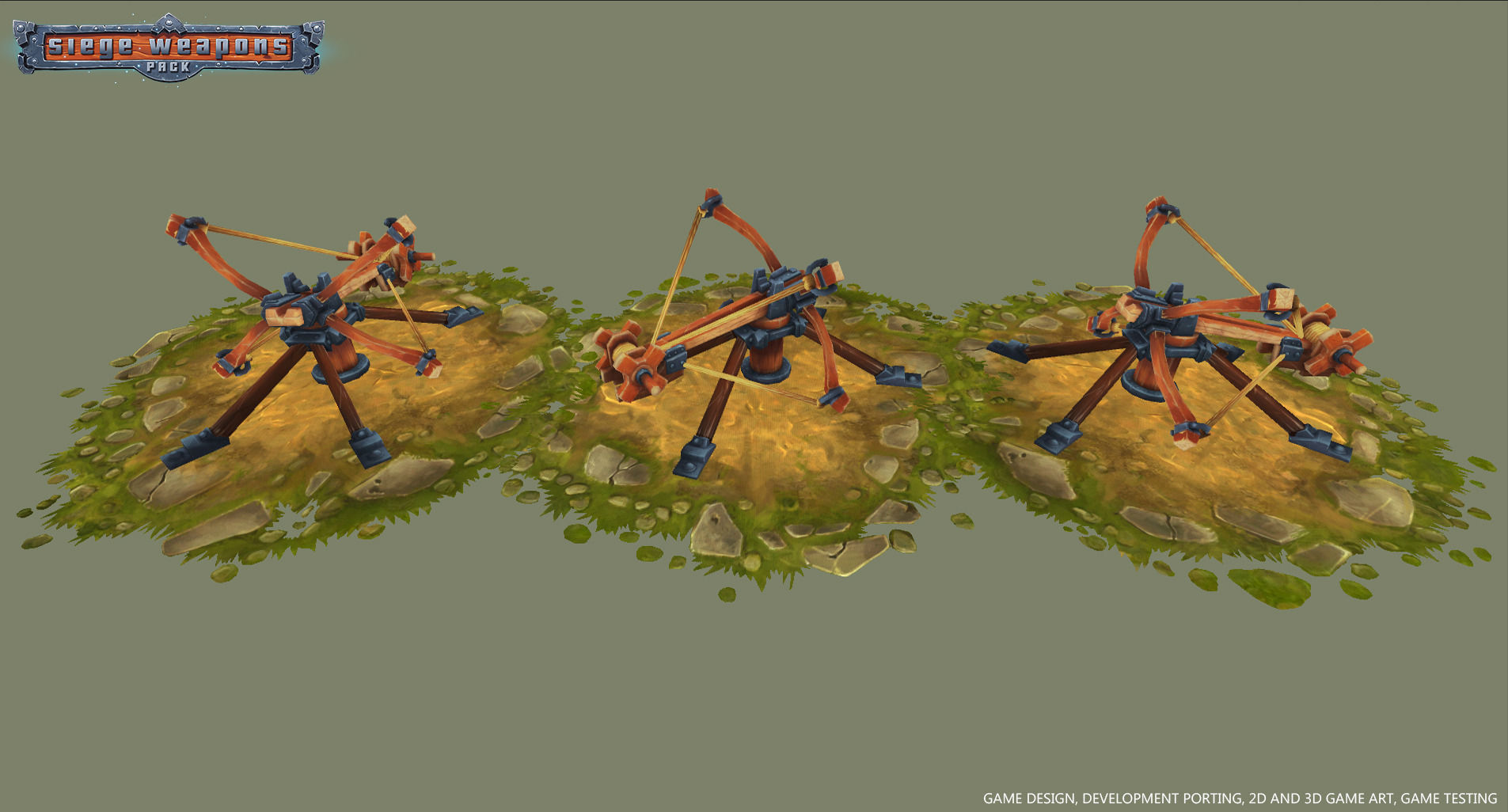 Siege Weapons Pack Low Poly - LITE Low-poly 3D model_4