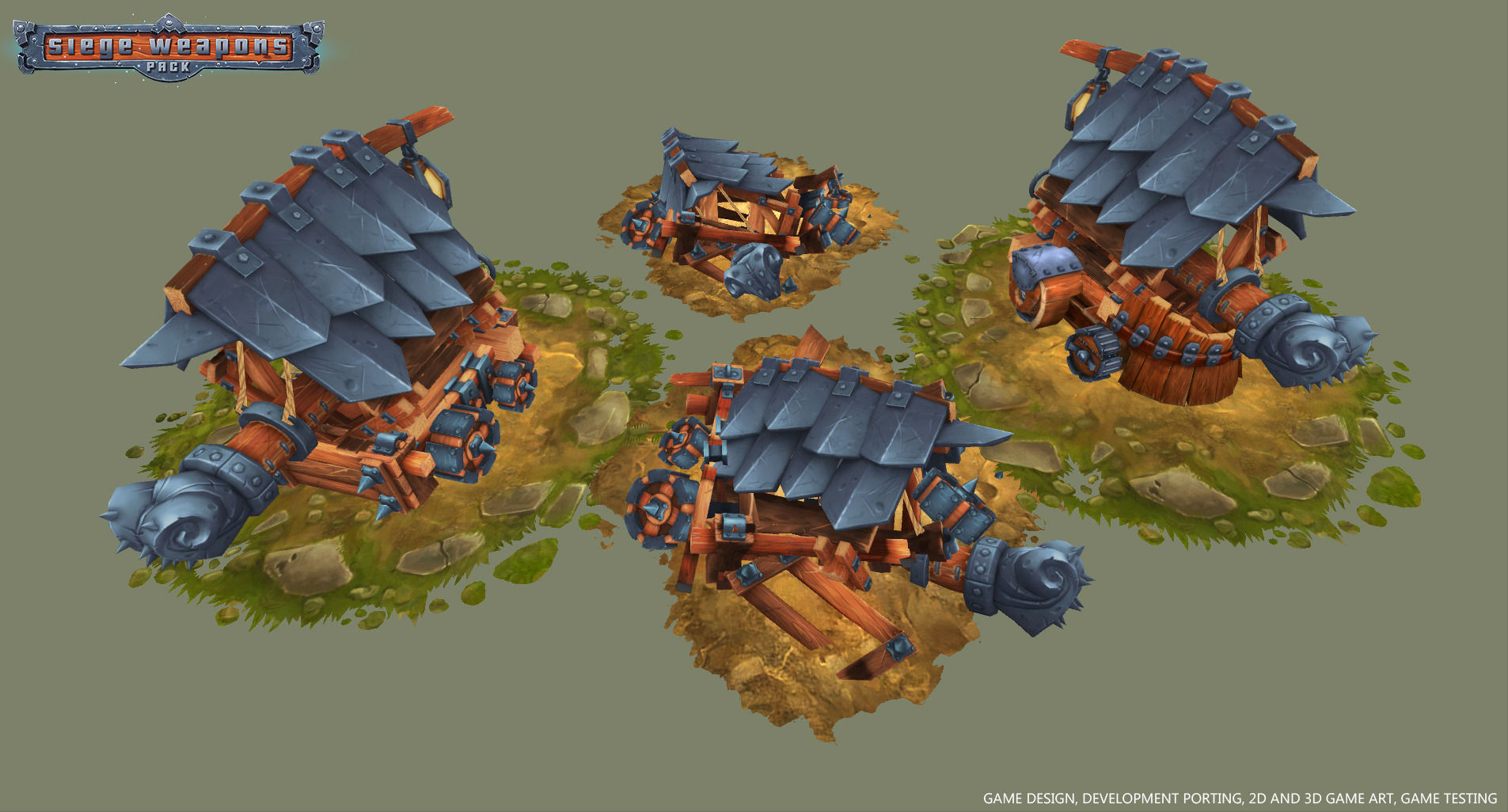 Siege Weapons Pack Low Poly - LITE Low-poly 3D model_6