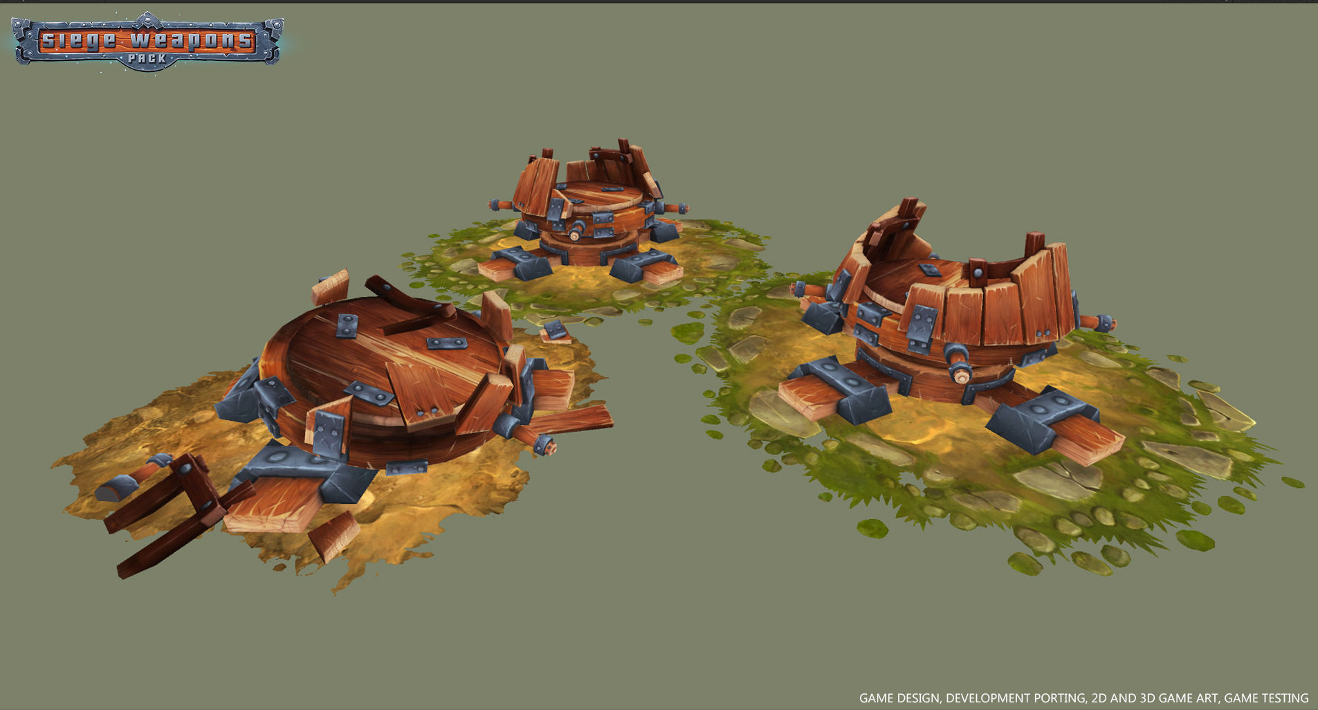Siege Weapons Pack Low Poly - LITE Low-poly 3D model_8