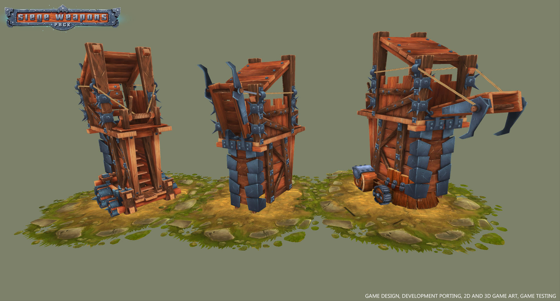 Siege Weapons Pack Low Poly - LITE Low-poly 3D model_5