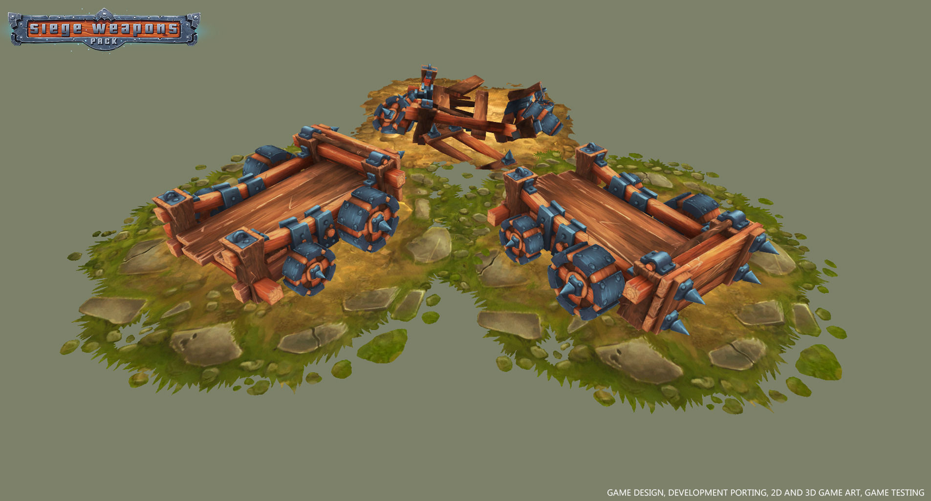 Siege Weapons Pack Low Poly - LITE Low-poly 3D model_3