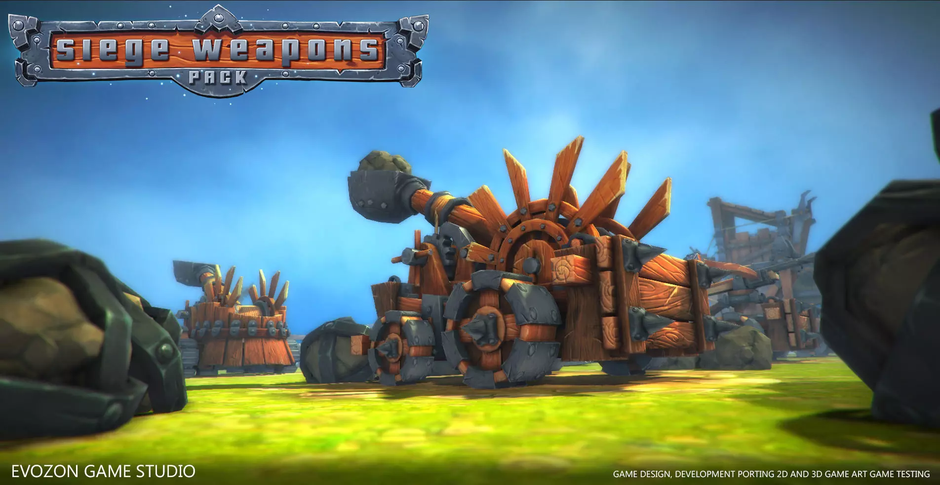 Siege Weapons Pack Low Poly - LITE Low-poly 3D model_0