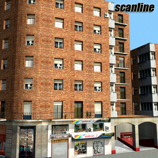 Building apartment - apartment Low-poly 3D model_17
