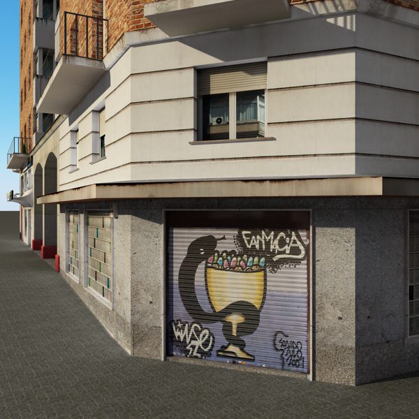 Building apartment - apartment Low-poly 3D model_7