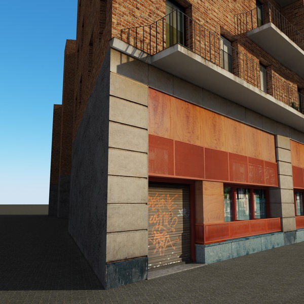 Building apartment - apartment Low-poly 3D model_11