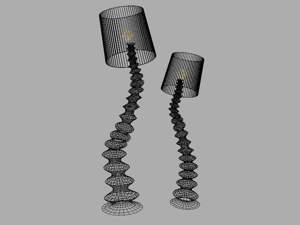Drunk floor lamps 3D model_1